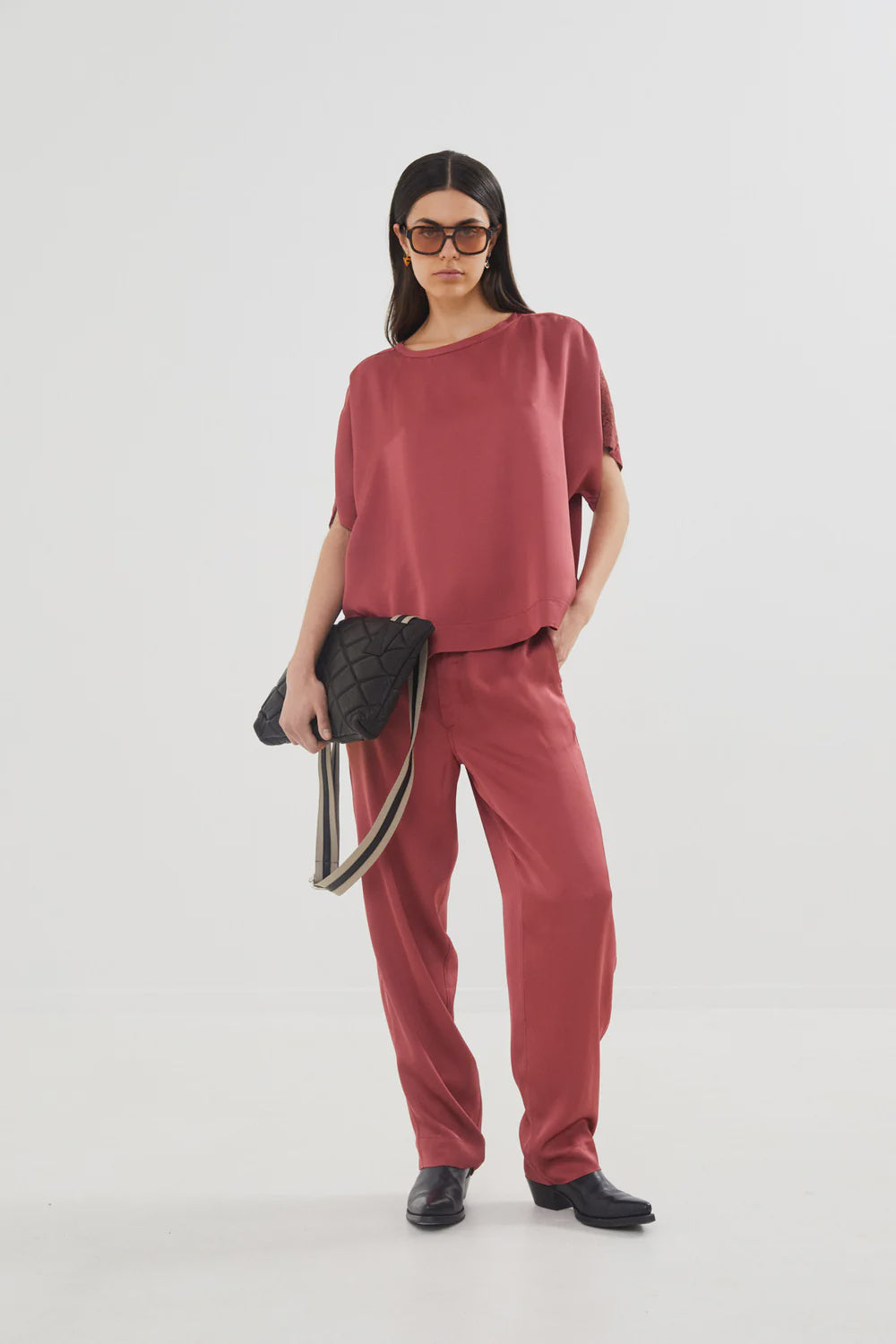 Serena Blouse - Burgundy