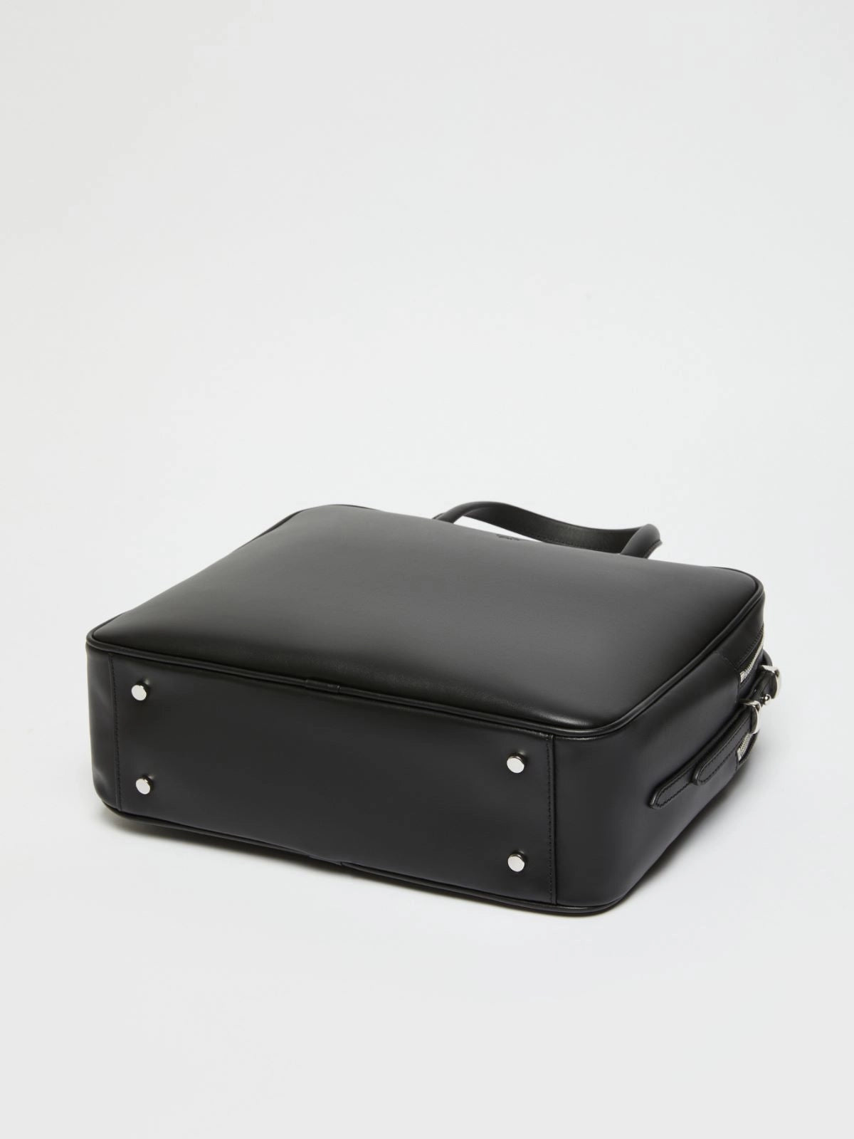 Girone Leather Satchel Bag Black