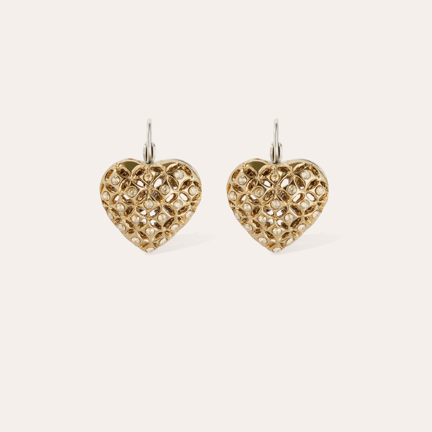 Coracao strass earrings bicolor