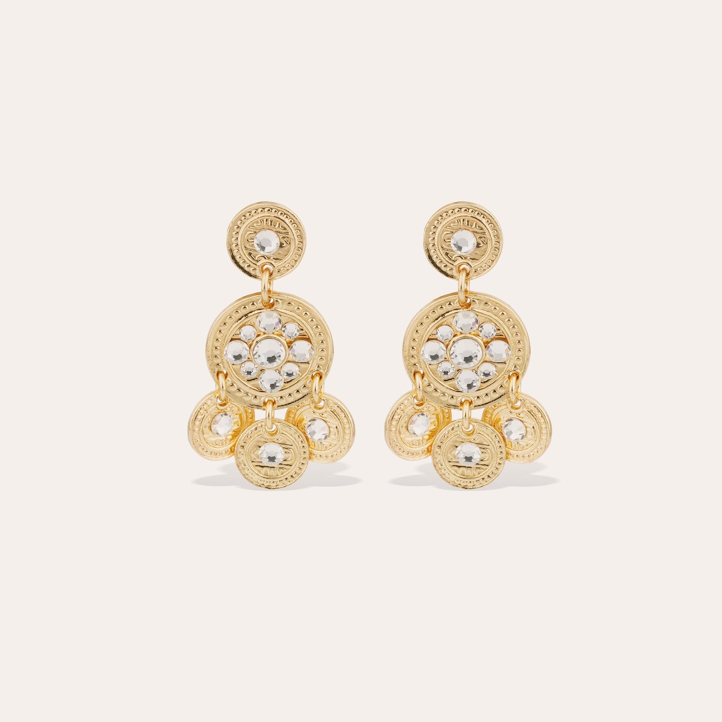 Sequin two rows earrings