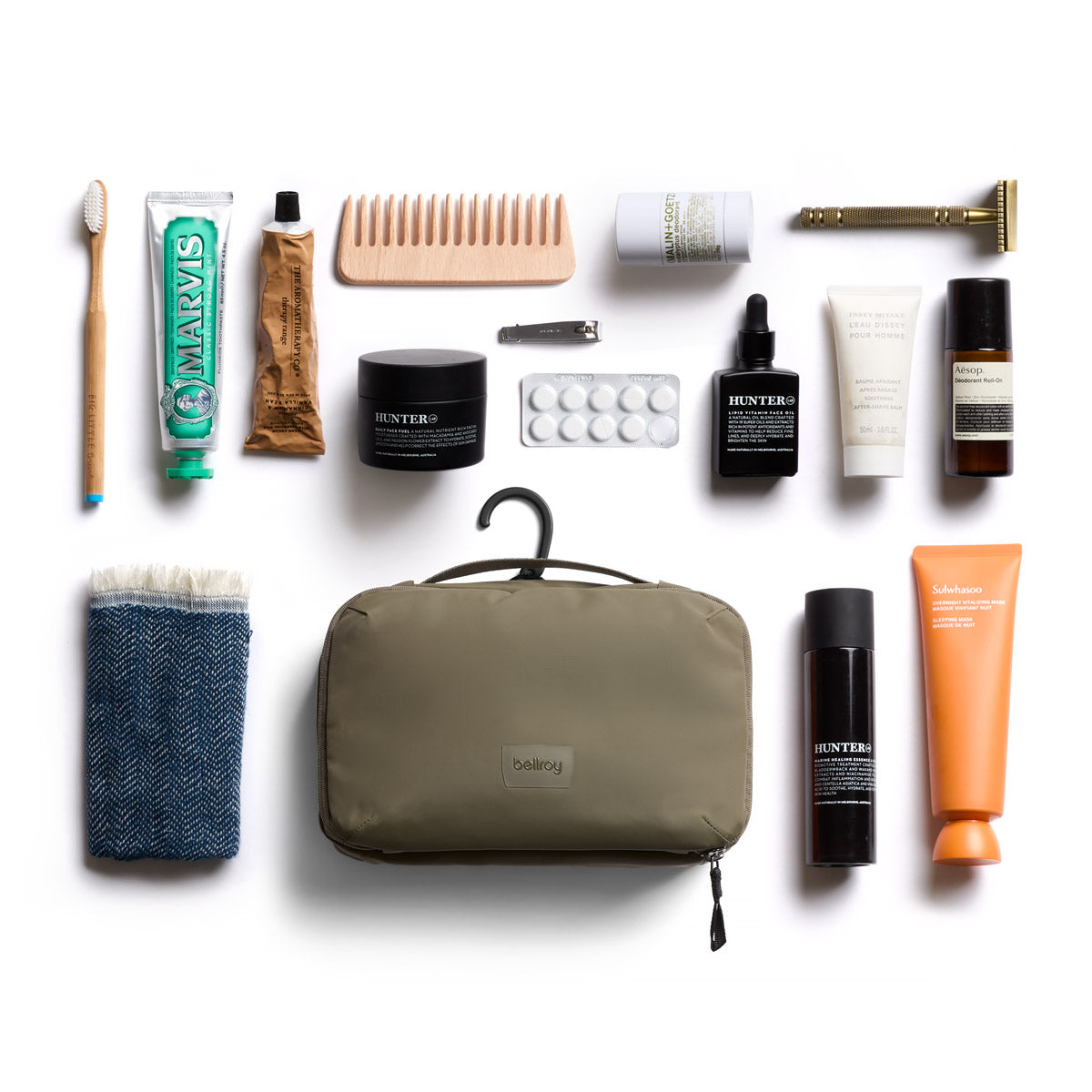 Hanging Toiletry Kit Sea Kelp