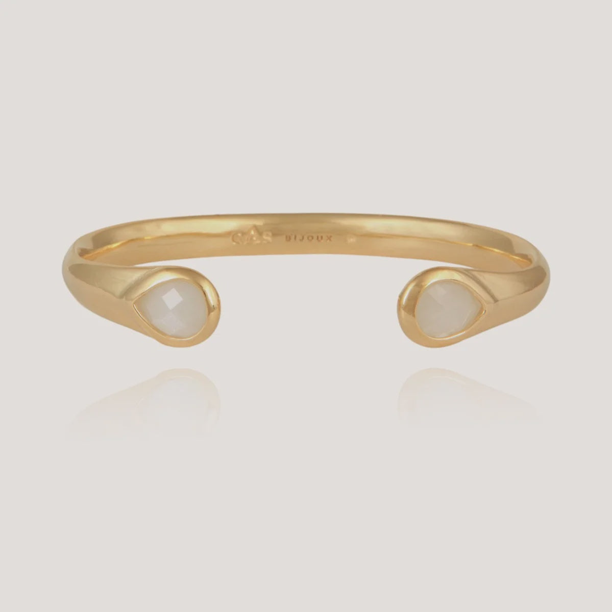 Saint Germain Bracelet - White Mother-of-Pearl Gold-plated metal