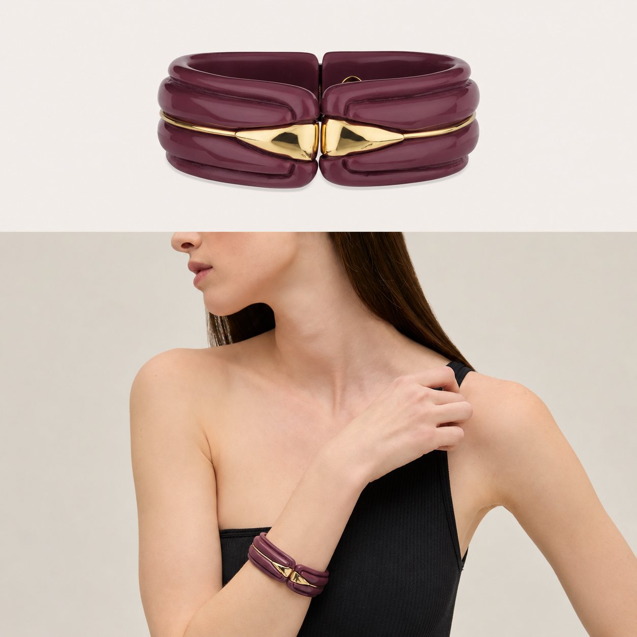 Golden Foam Bracelet Plum