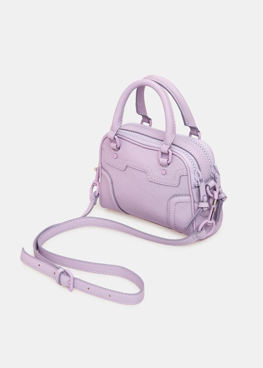 Lilac faux leather mini bag Eloin