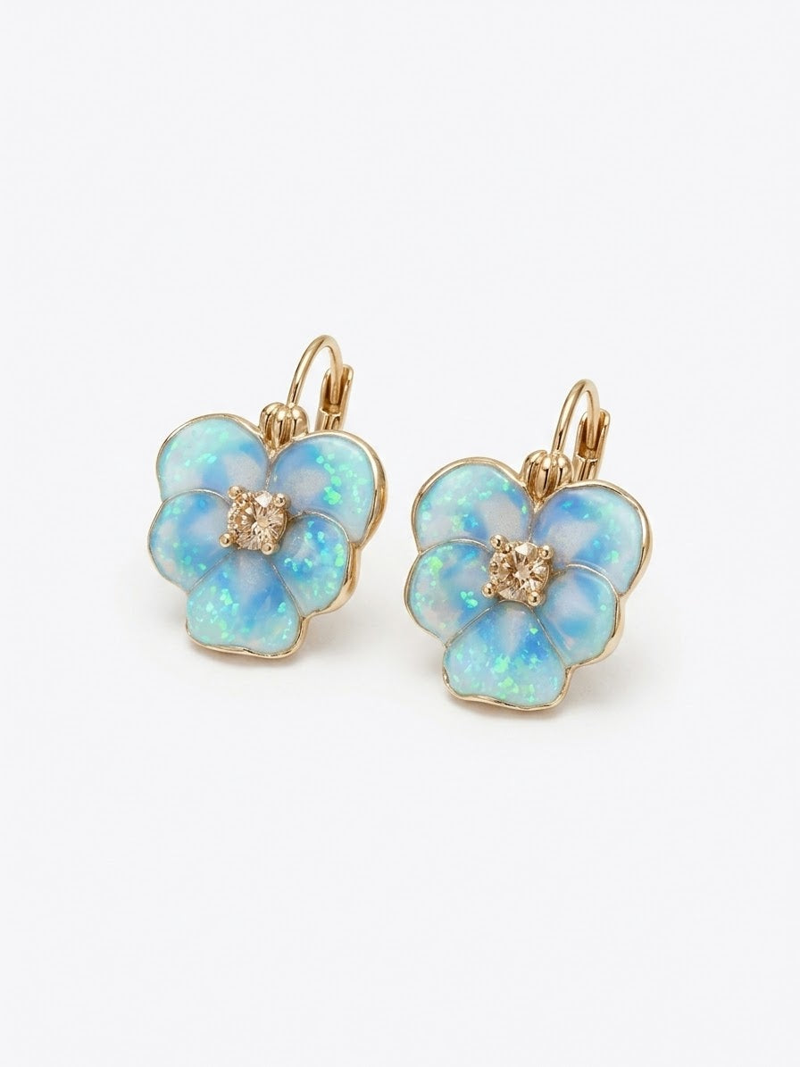 Pensee Enamel Earrings
