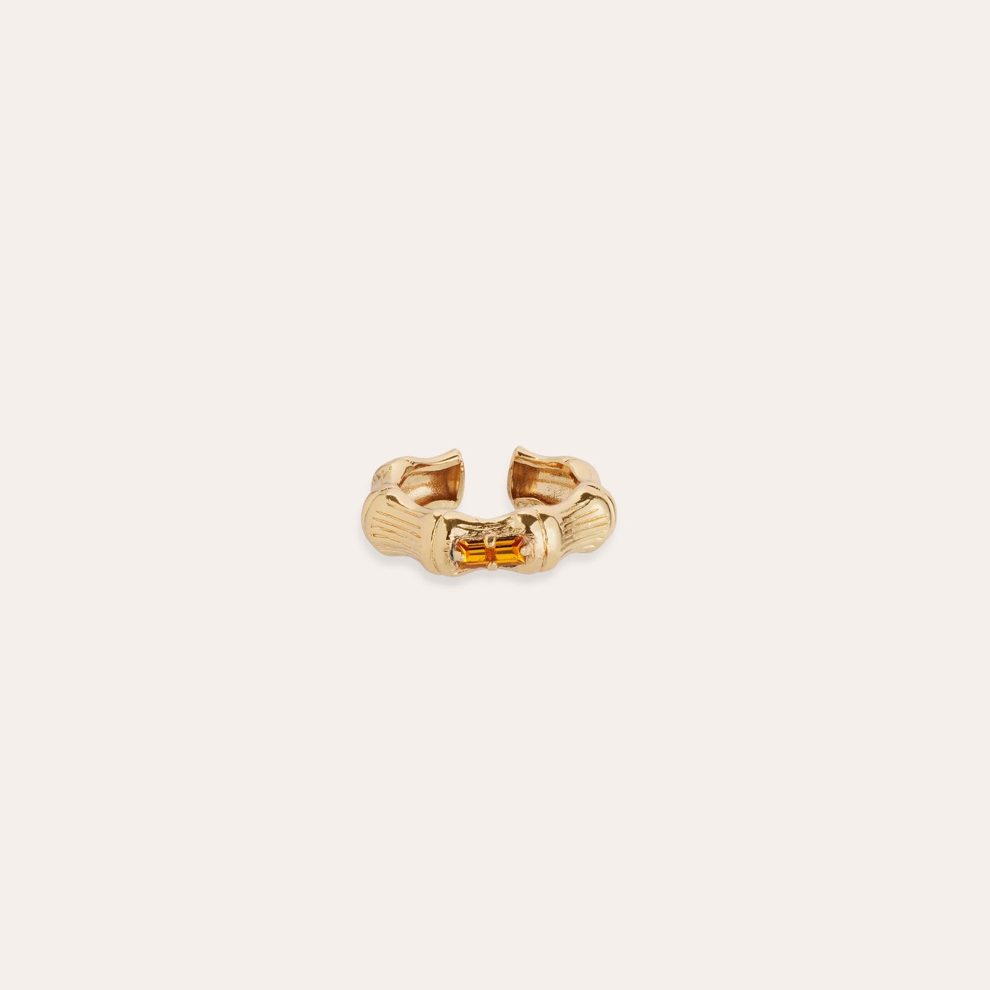 Bambou jonc strass ring