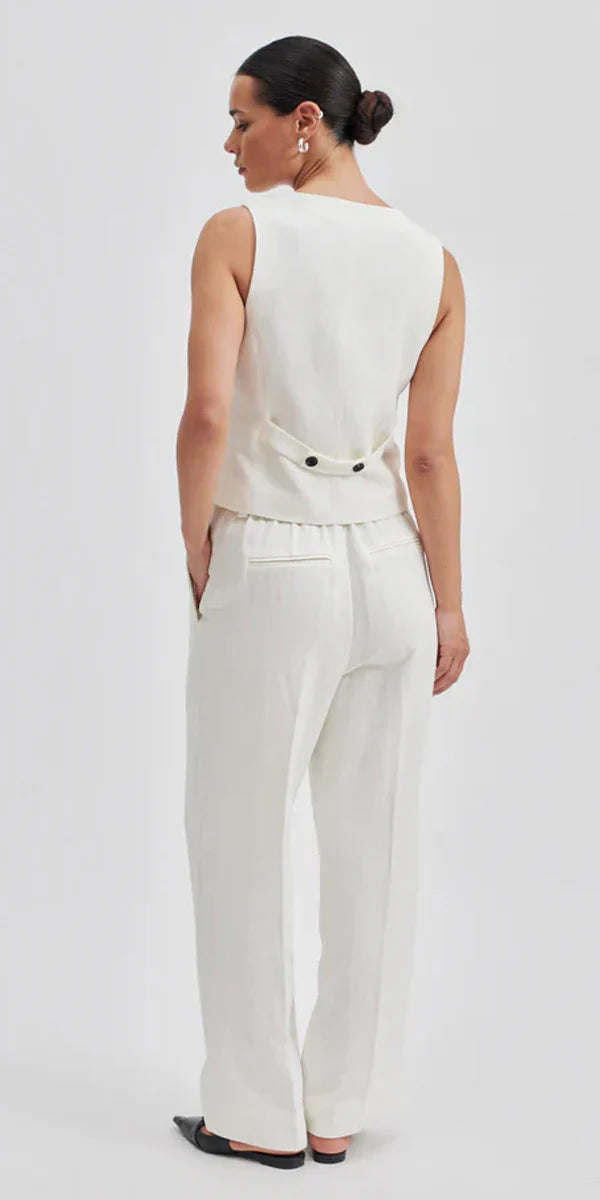 Lino Pant White