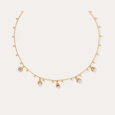 Lucce Necklace Gold plated metal Turq