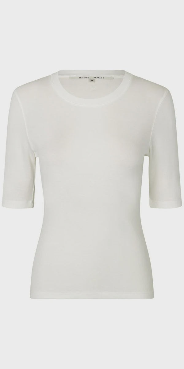 Elvilda SS O-Neck Tee - White