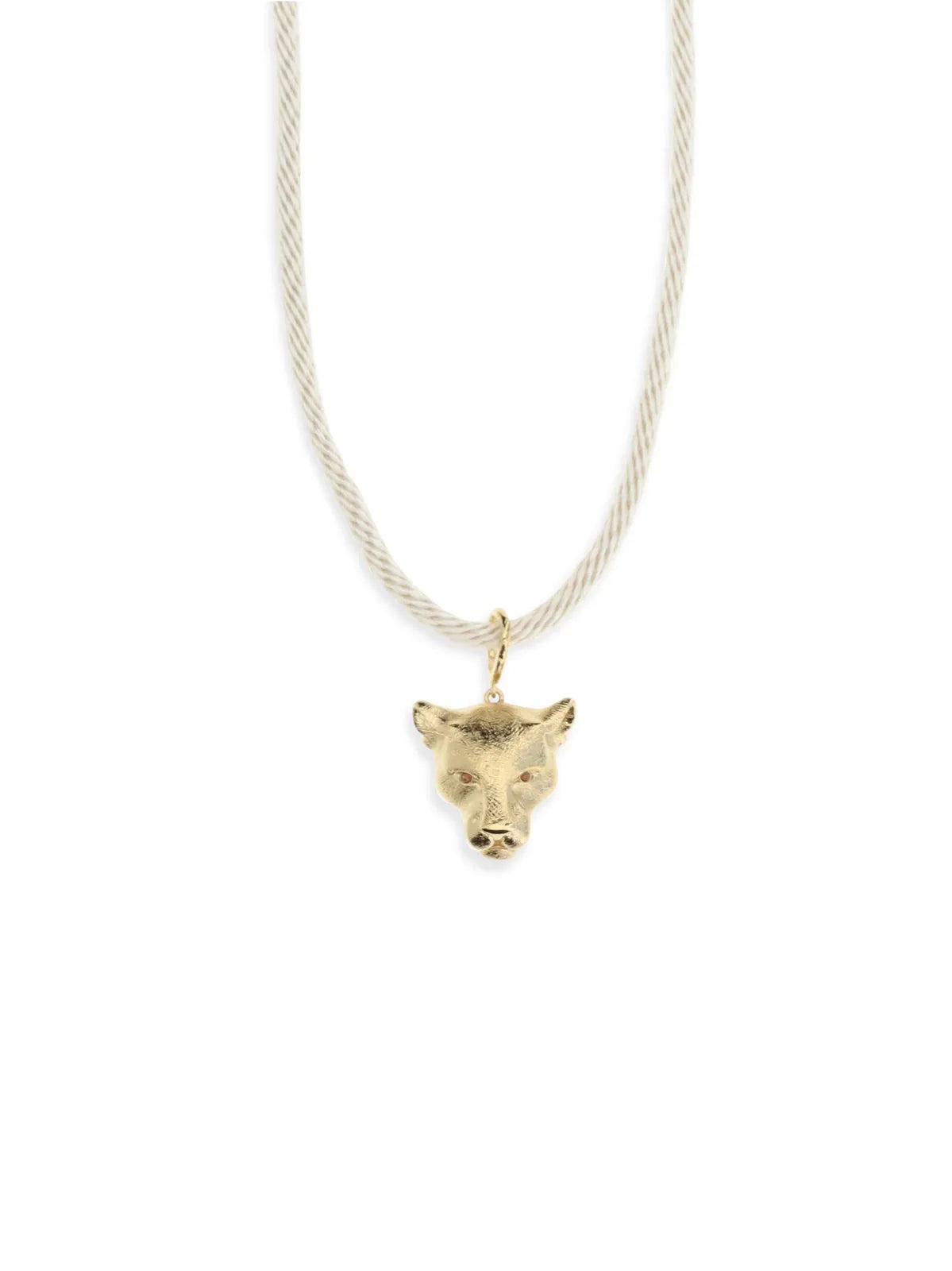 Rope Sculpture Necklace with Puma Element