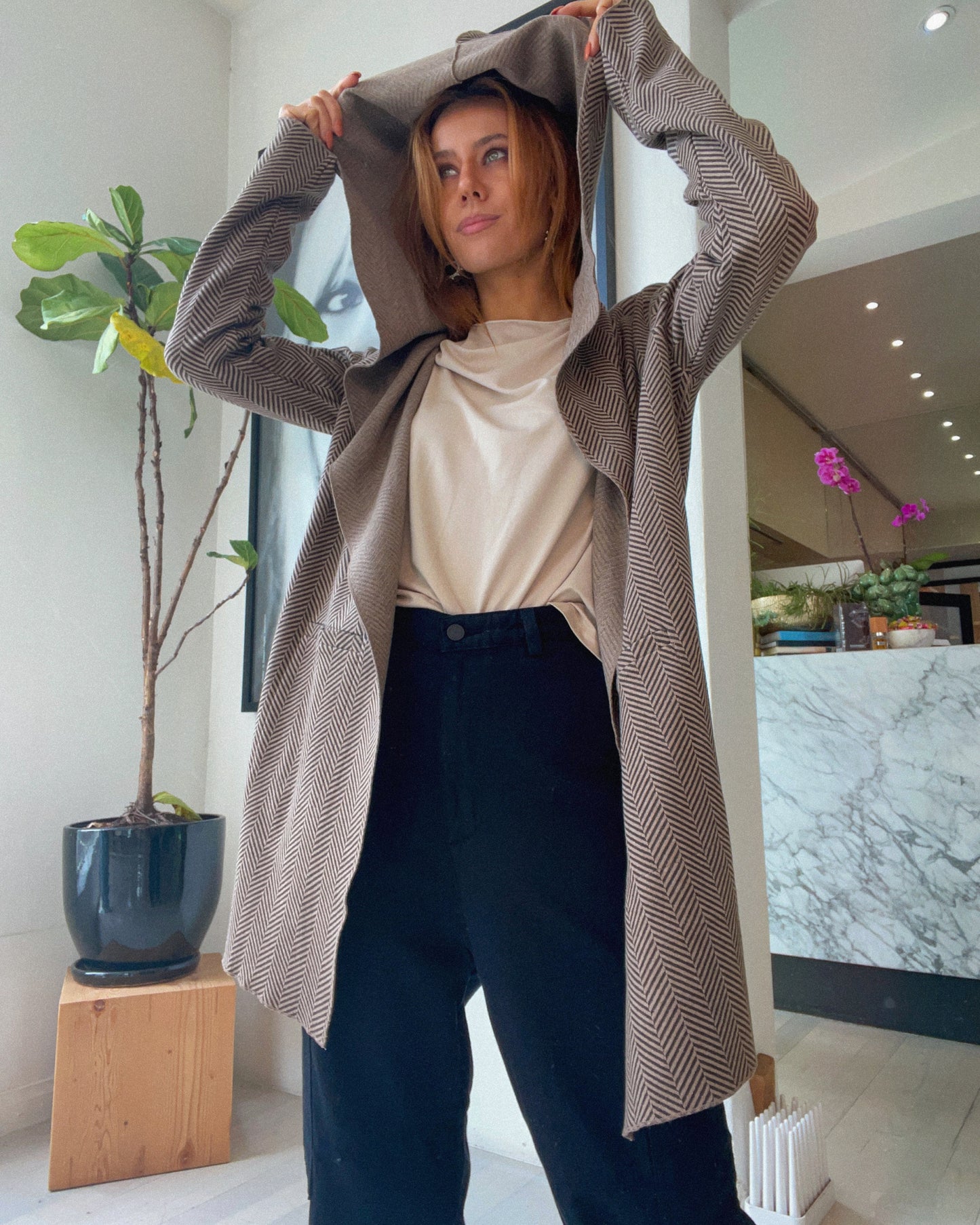 M258-FMA018 Coffee Coat