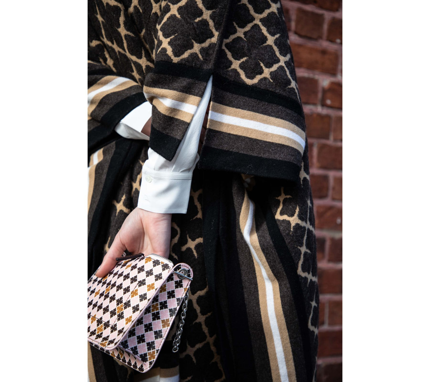 Elie Cross Body Chain Print Bag