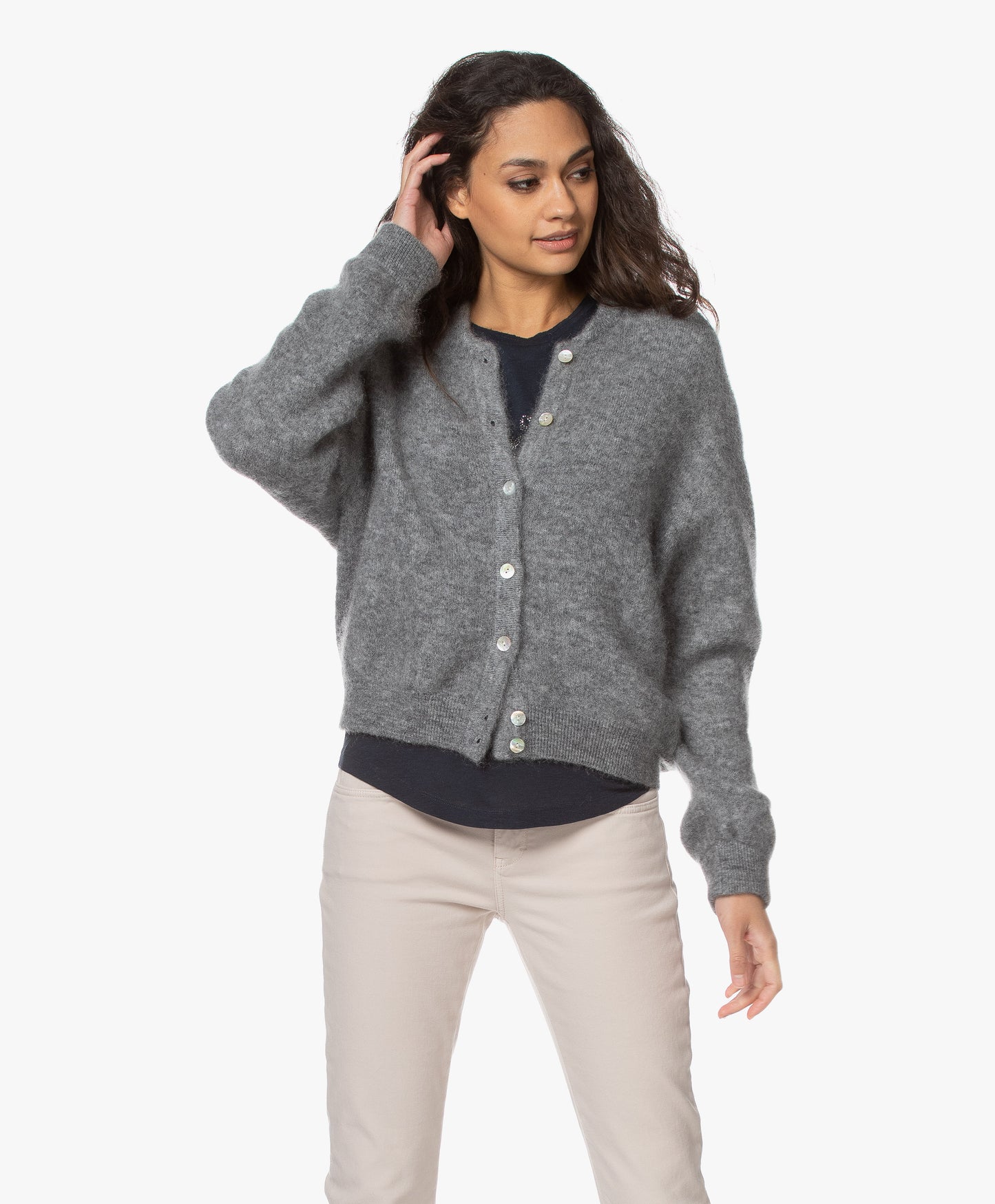 Zabidoo Cardigan Heather Grey
