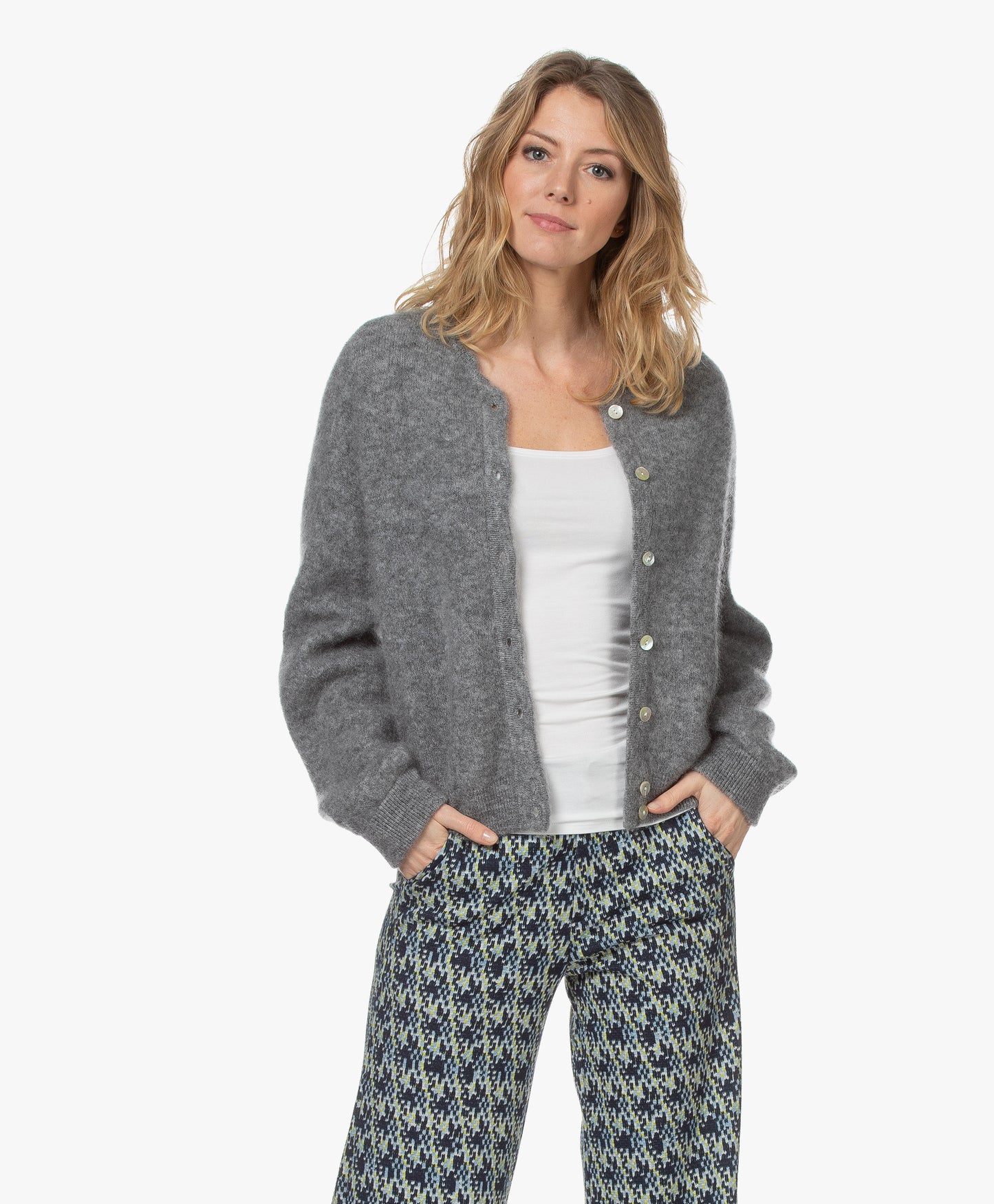 Zabidoo Cardigan Heather Grey