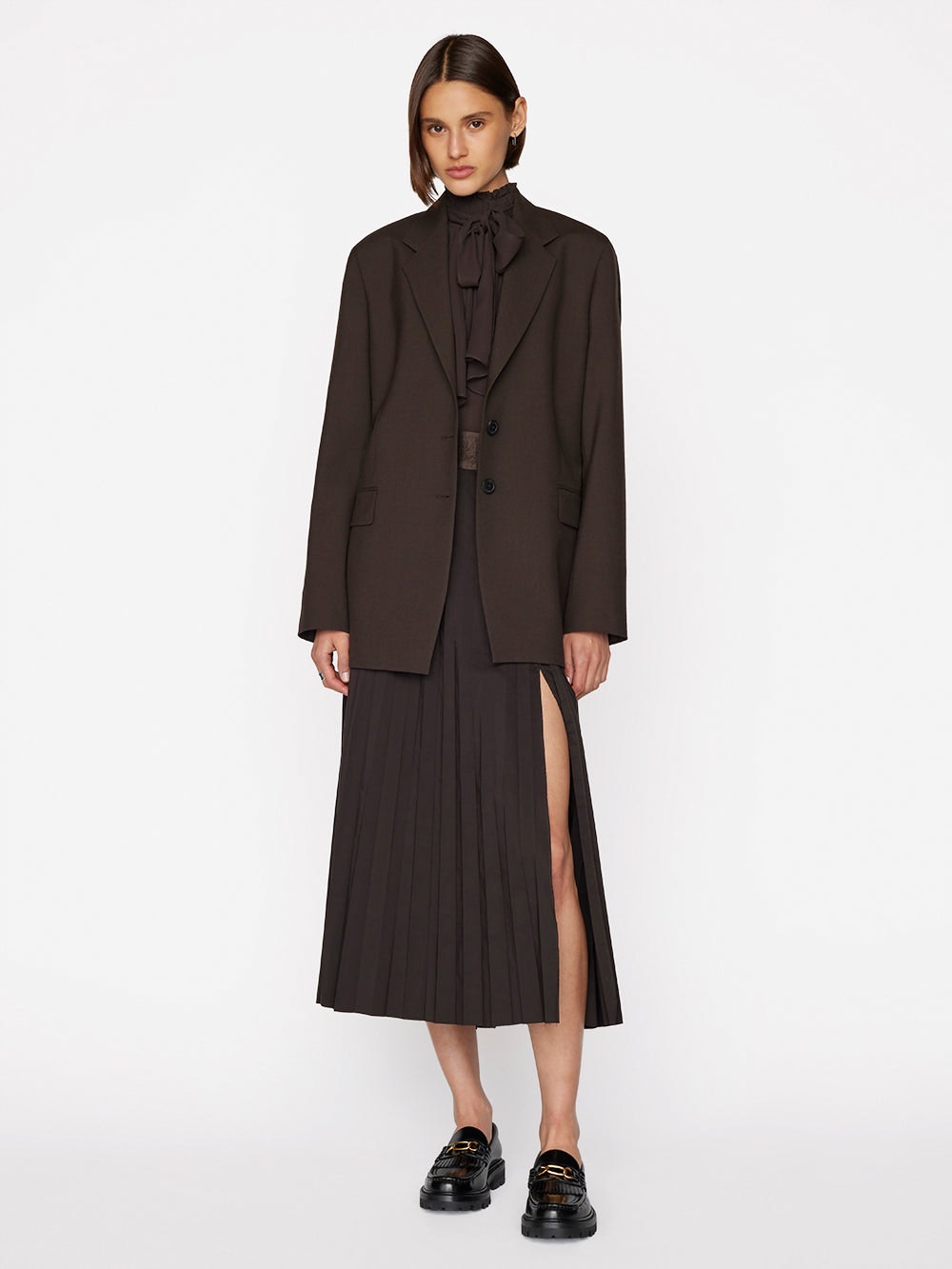 Pleated Wrap Skirt Americano