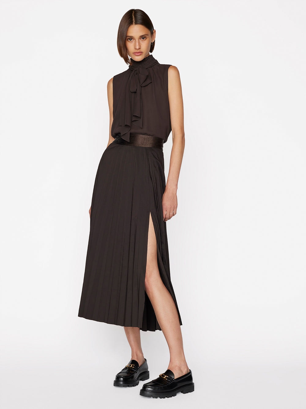 Pleated Wrap Skirt Americano