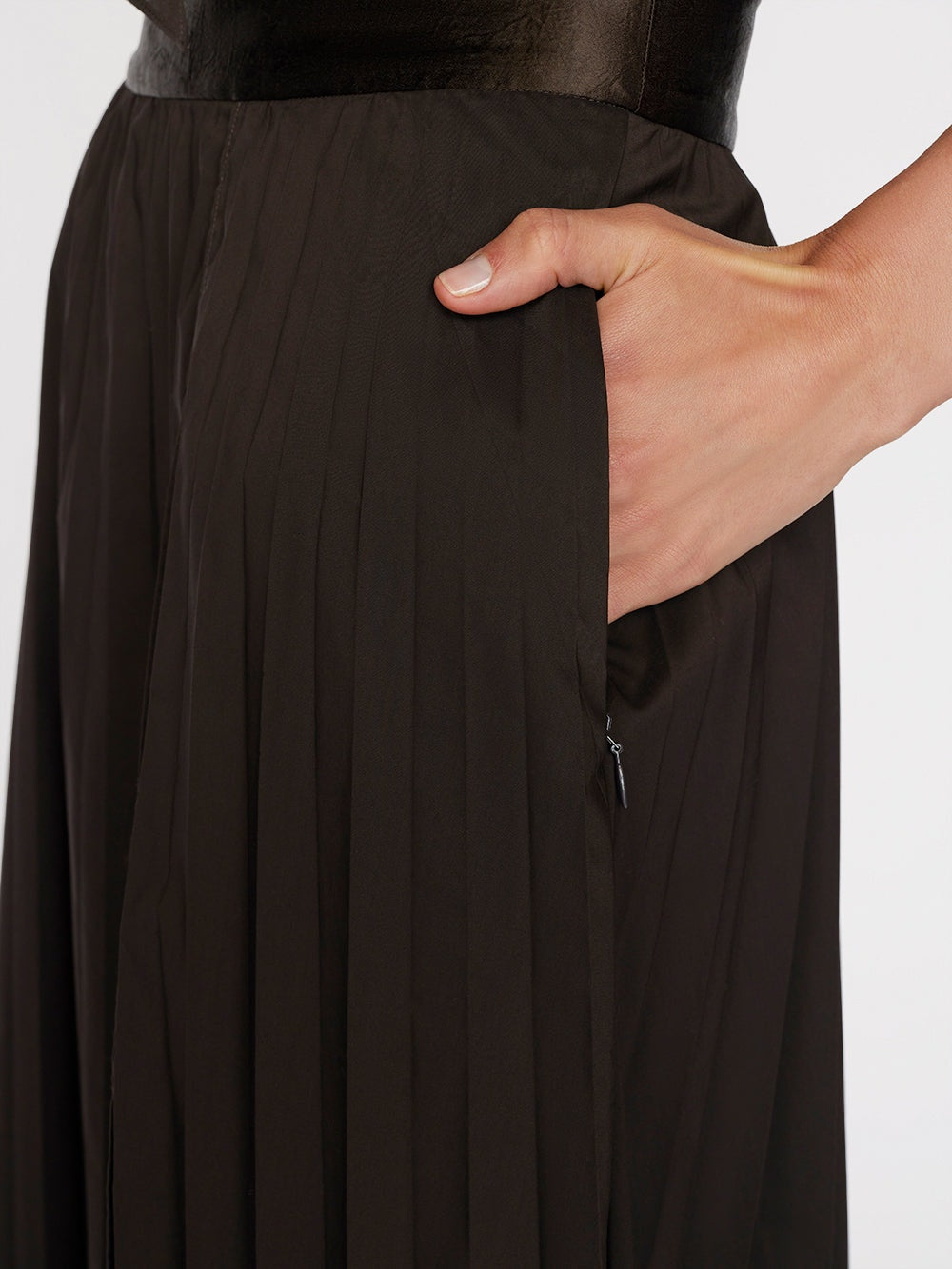 Pleated Wrap Skirt Americano