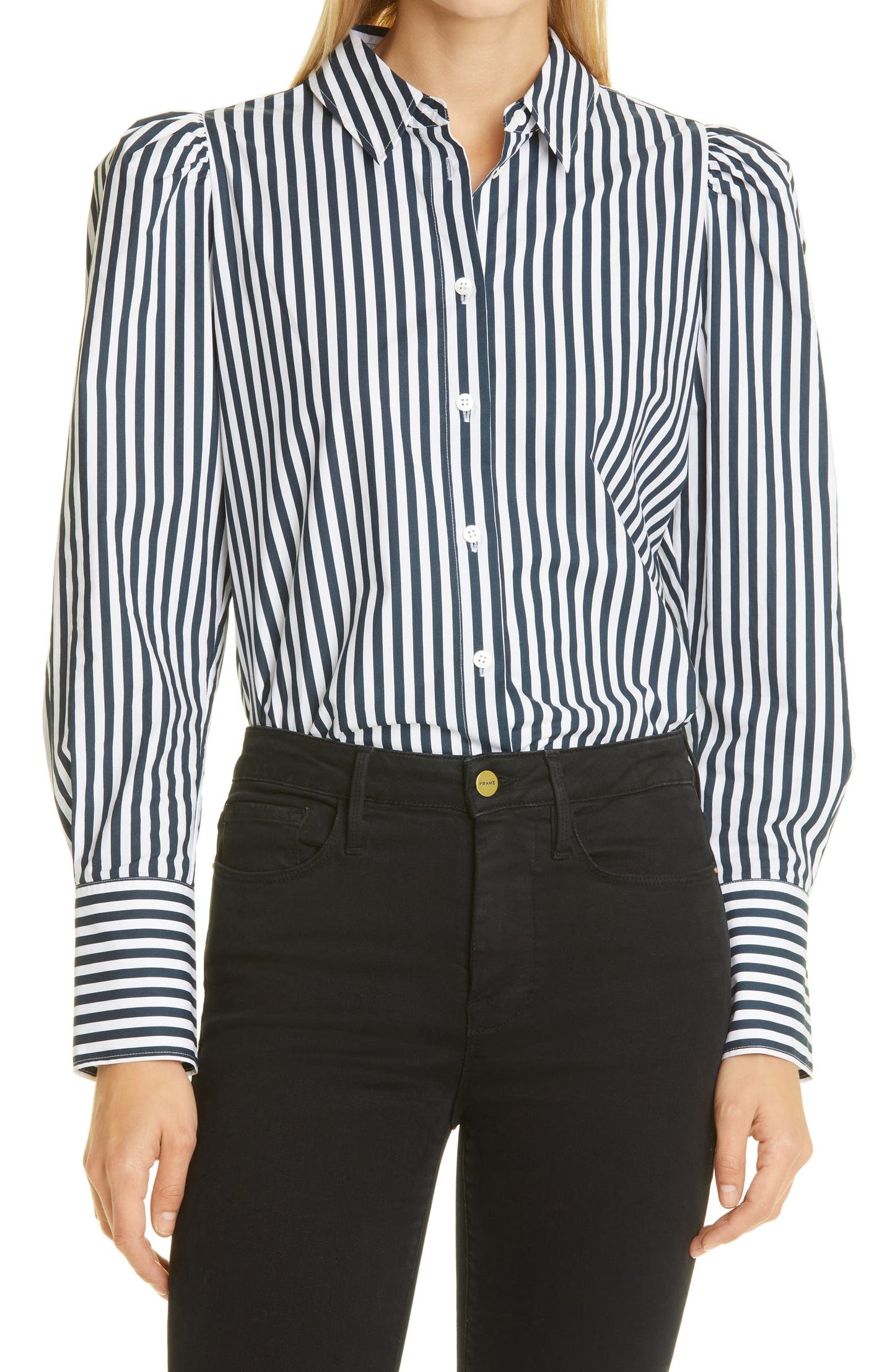 Voluminous Puff Sleeve Shirt - Noir