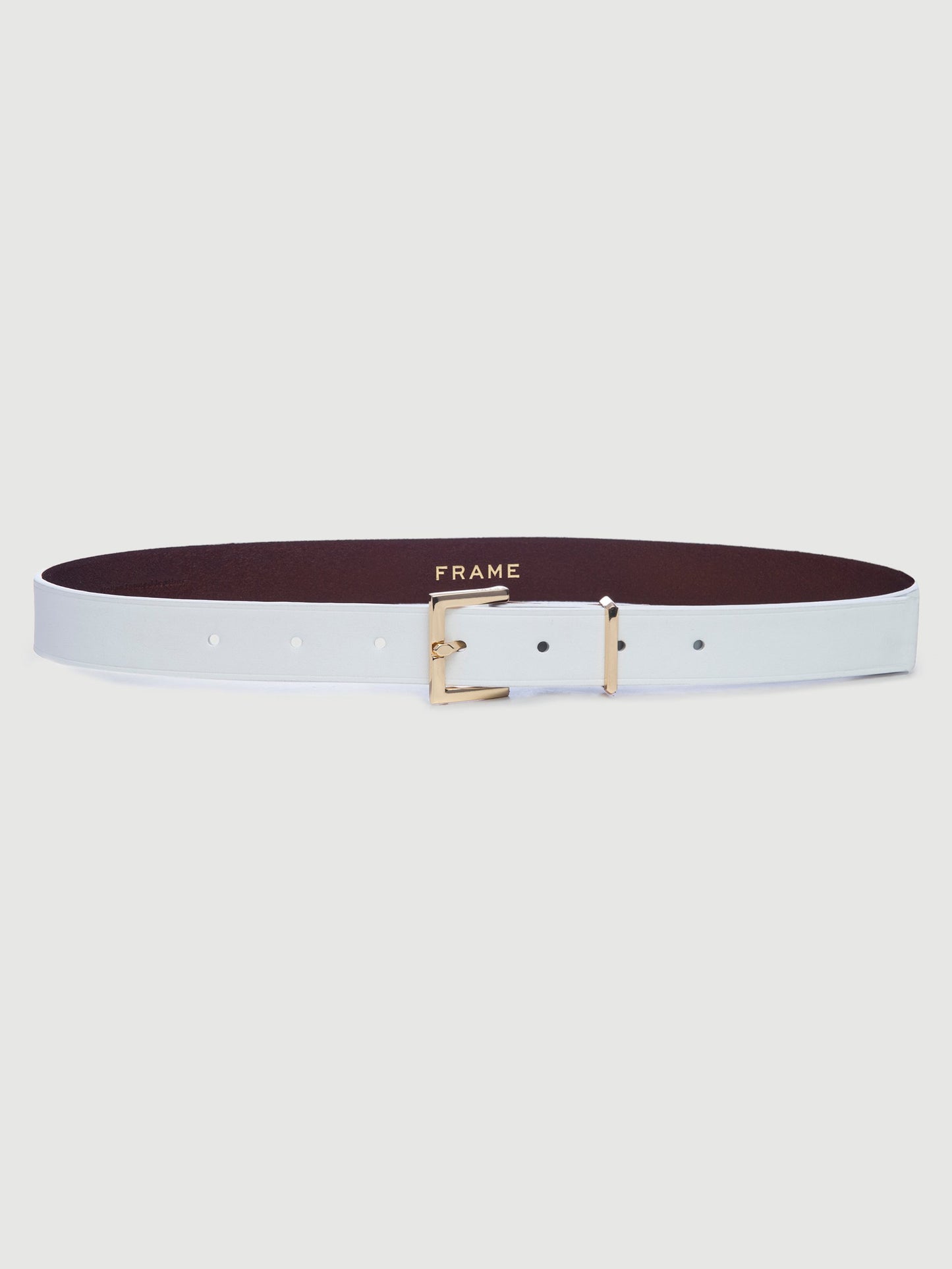 Square Buckle Belt Blanc