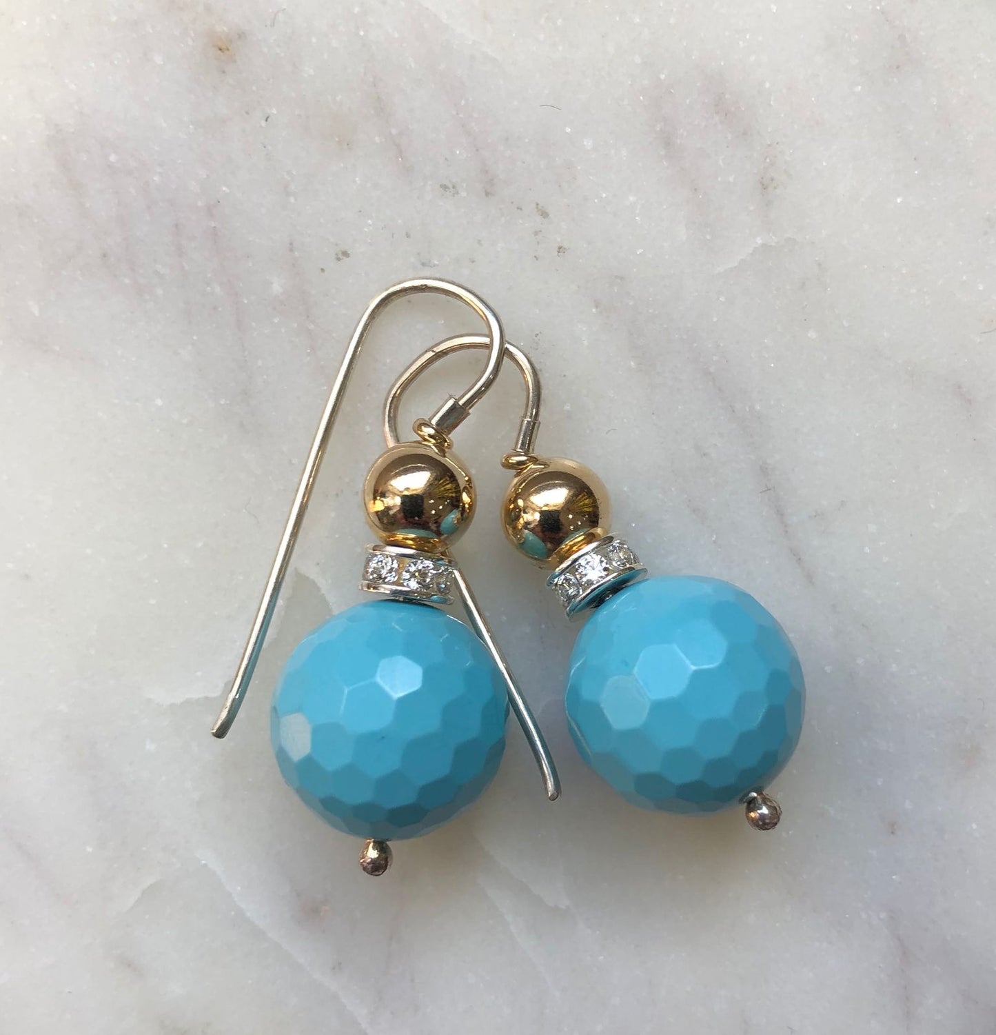 Double Ball Earring Turquoise