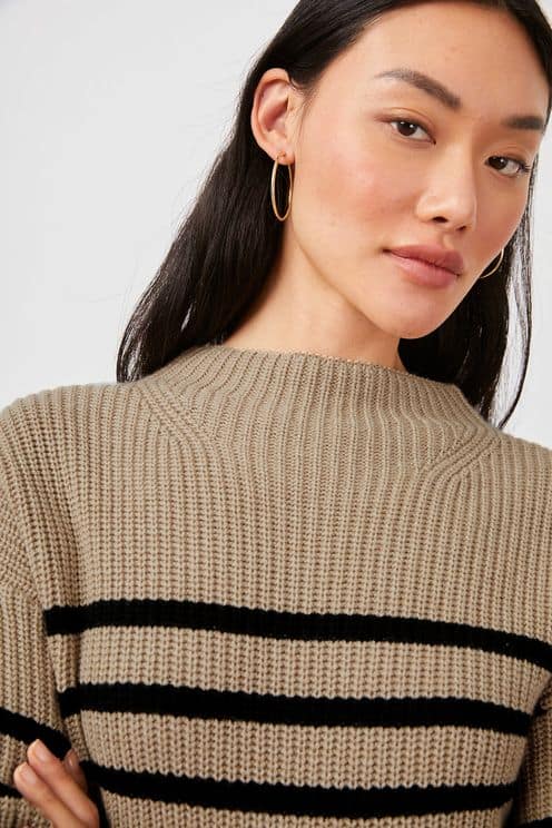 Claudia Camel Ebony Stripe