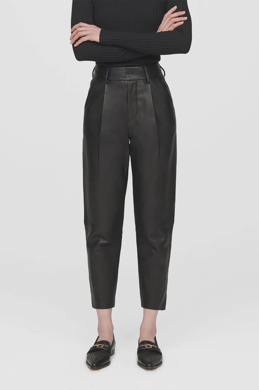 Becky Leather Trouser Black