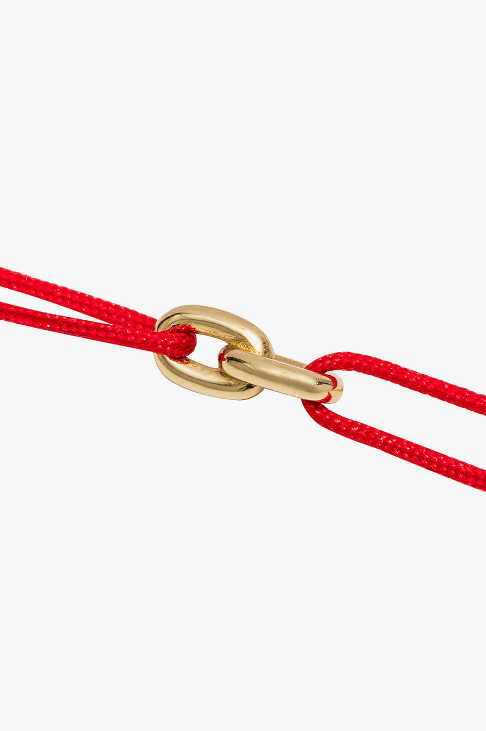 String Link Bracelet Red and Gold