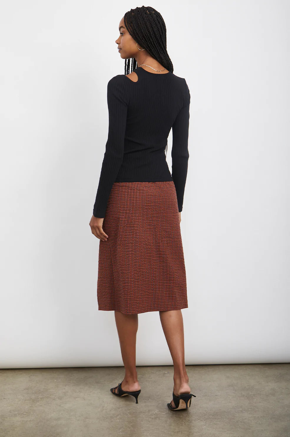 Luci Skirt -Russet Gingham