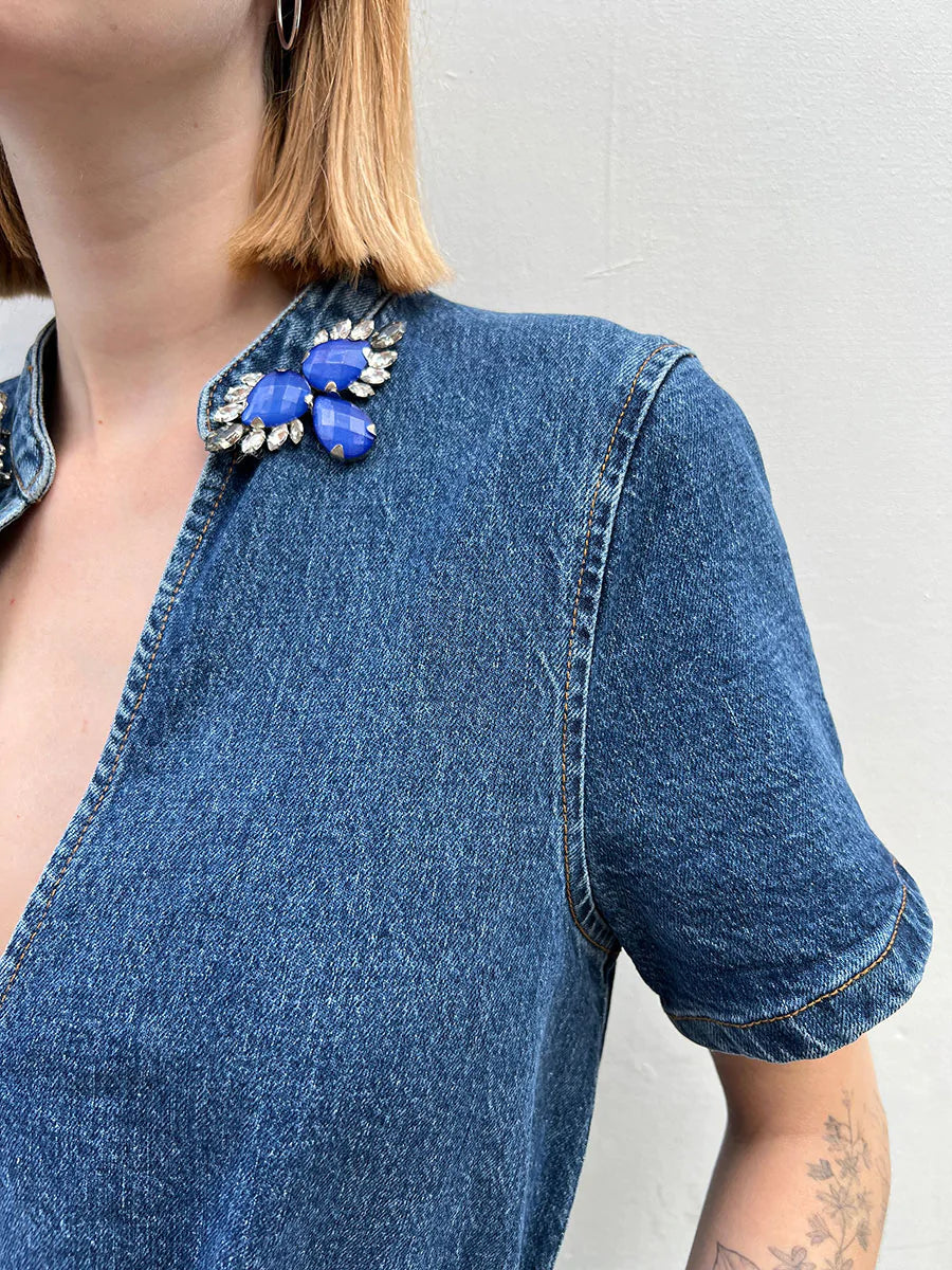 Amita Dress Washed Blue