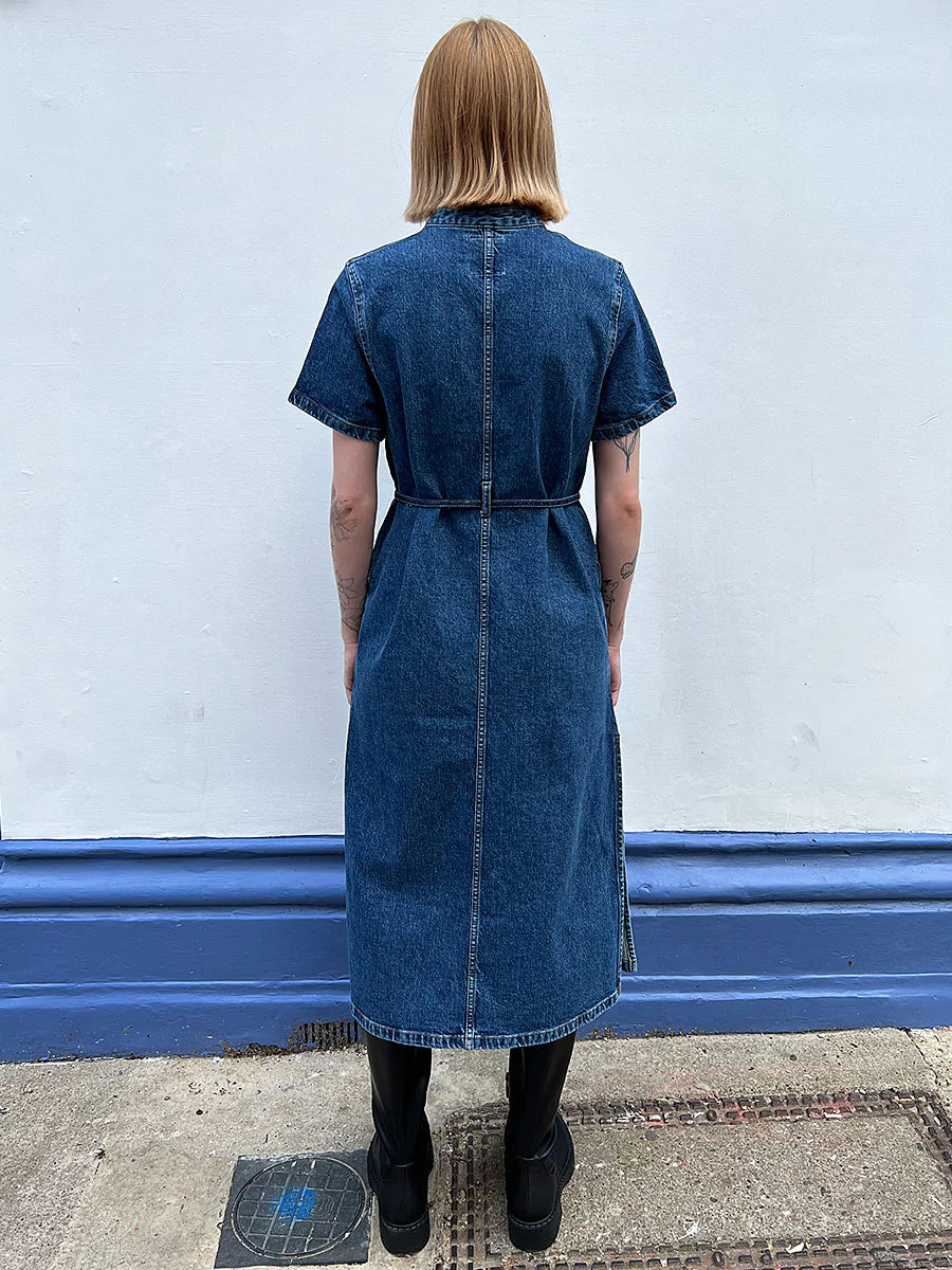 Amita Dress Washed Blue