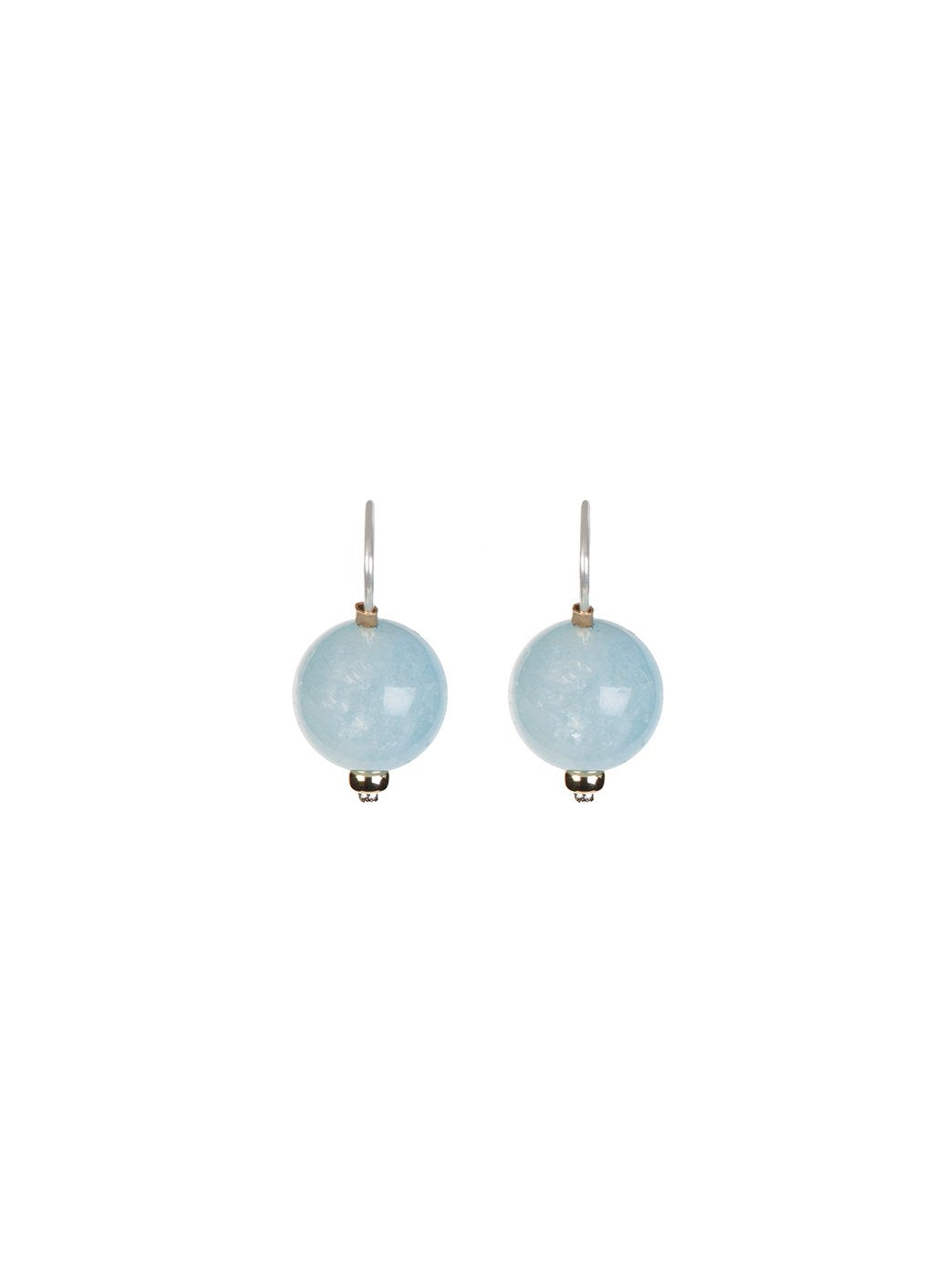Ball Earrings - Aquamarine