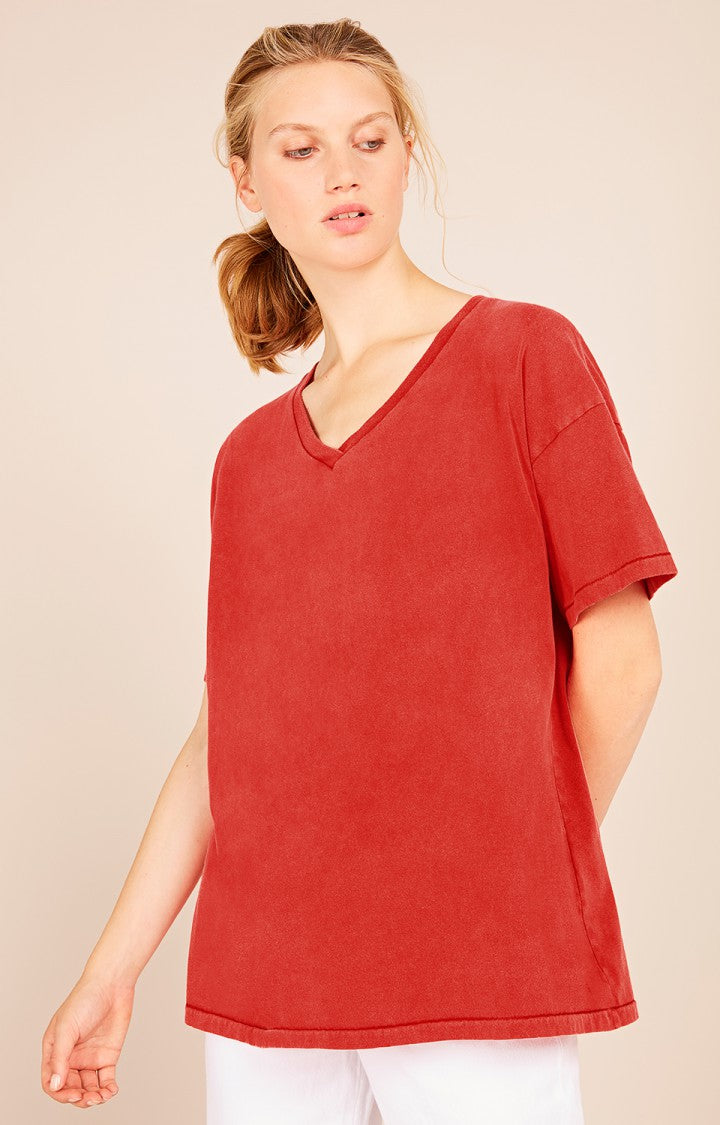 Fuz V Neck Tee Vintage Falmingo