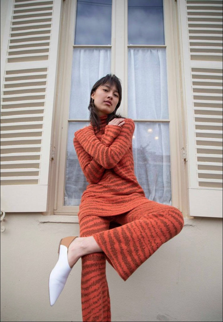 Elnora Dress Orange Gerbe