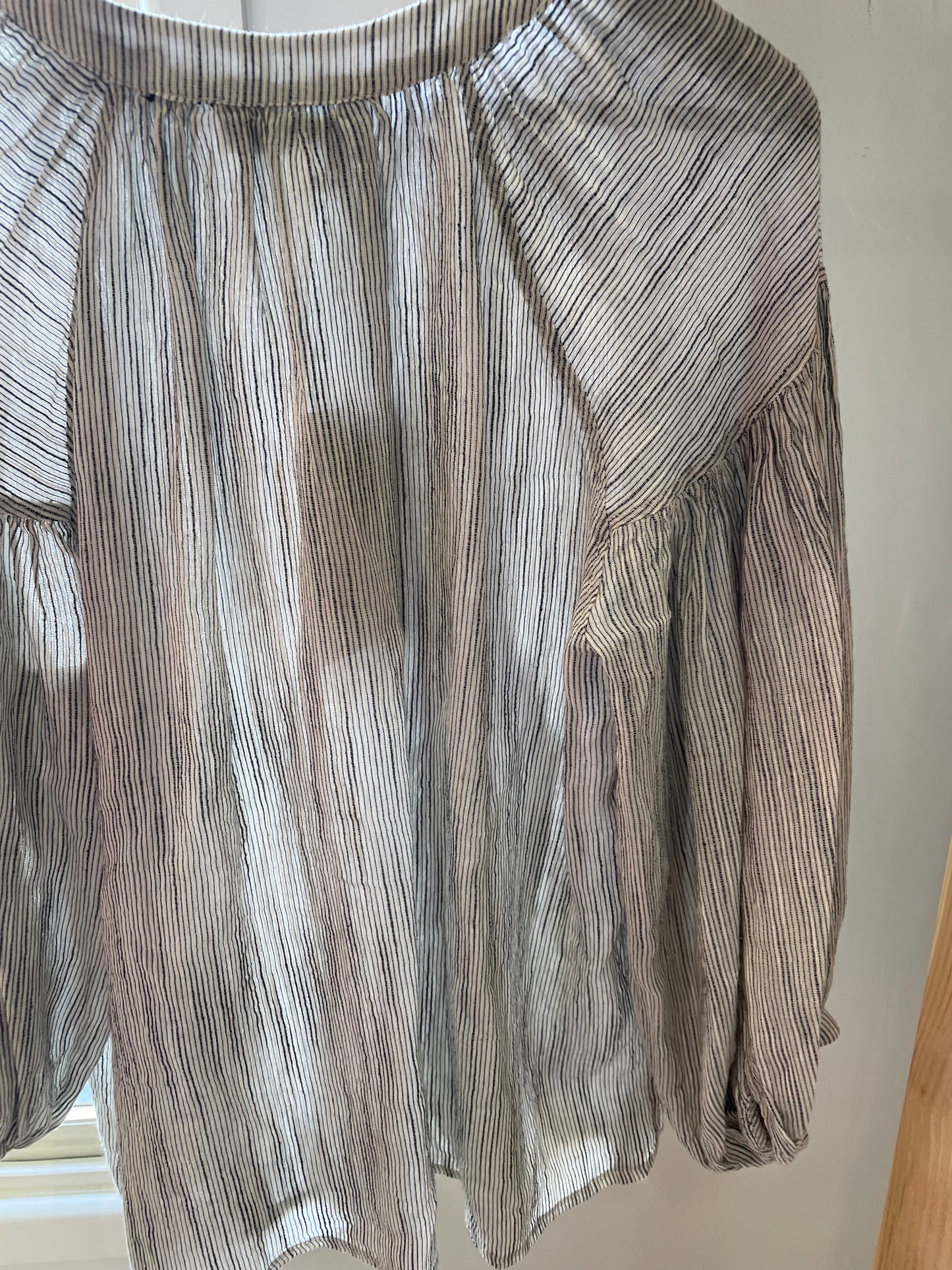 Striped Black Blouse - size S