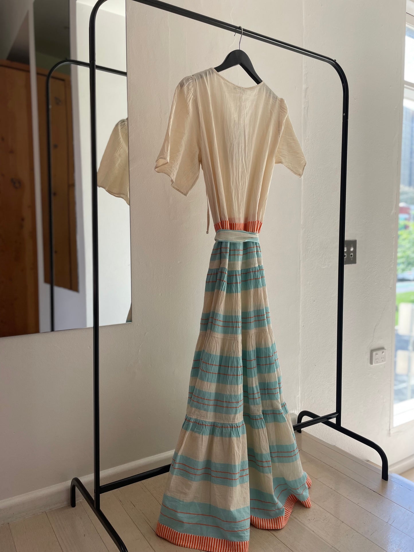 Long Dress Blue/Orange - size S
