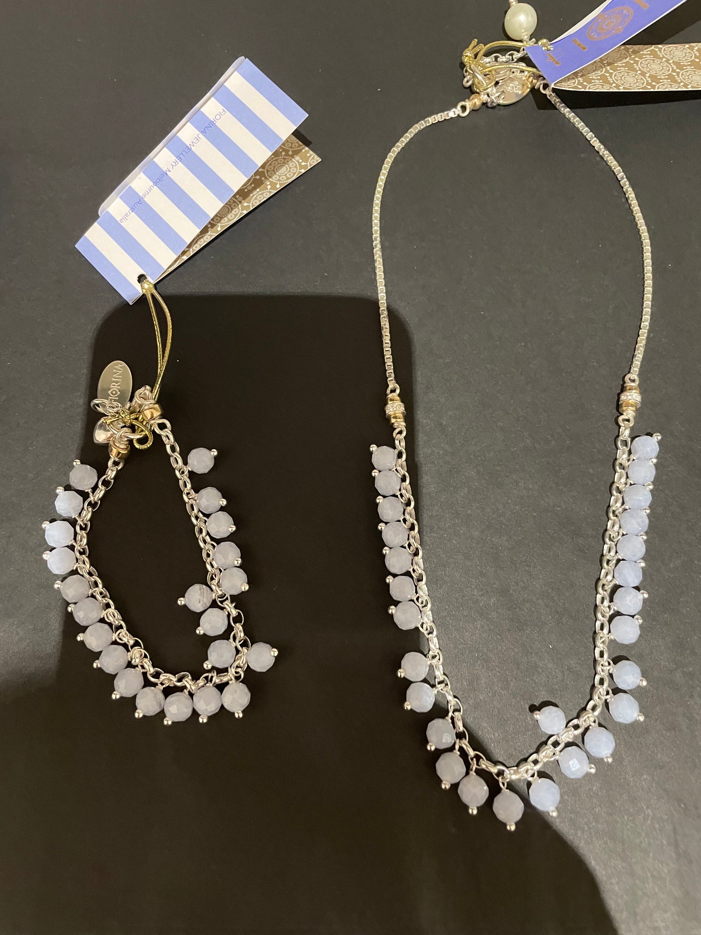 Raindrop Necklace Chalcedony