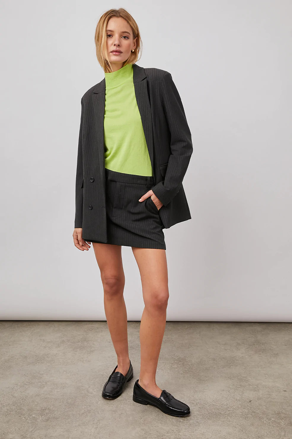 Jac Blazer - Charcoal Pinstripe
