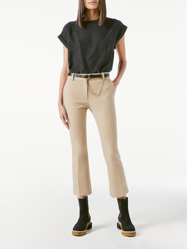 Washable Silk Oversized Tee Noir