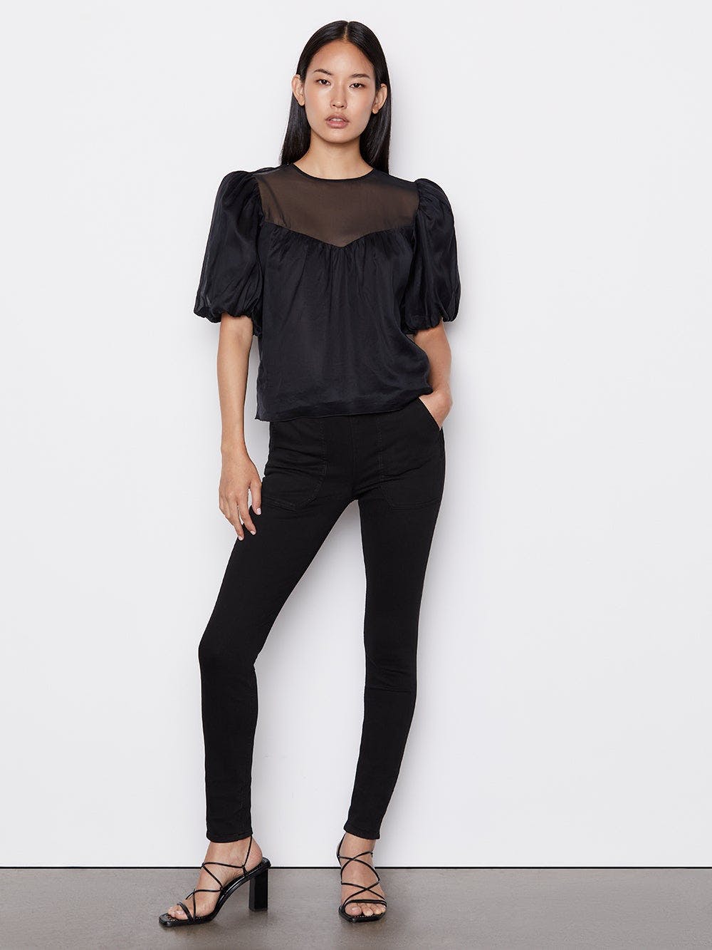 Noir Sheer Inset Top