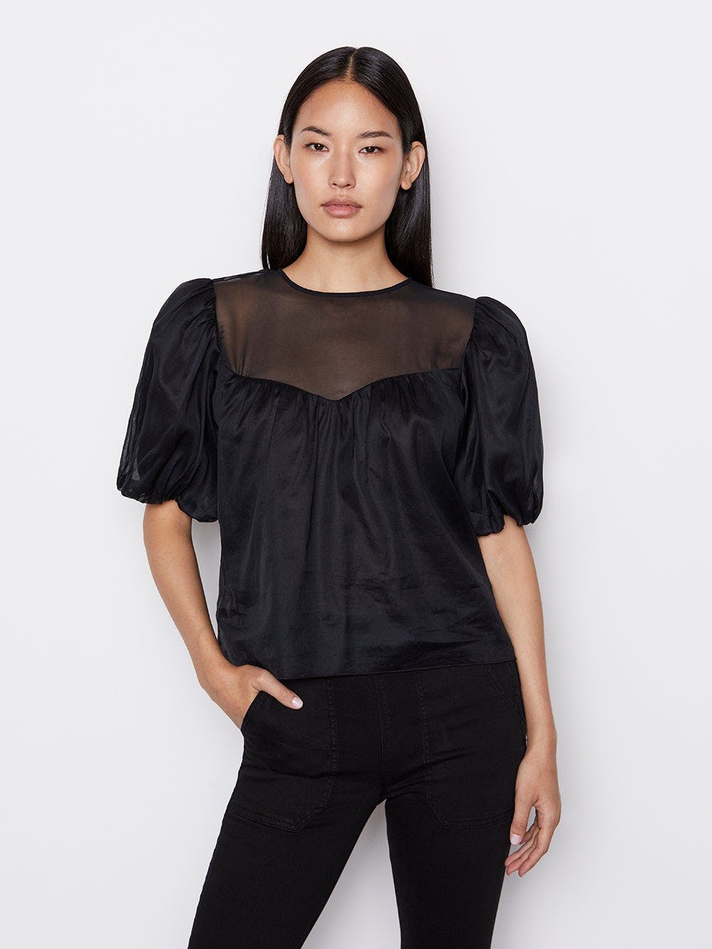 Noir Sheer Inset Top