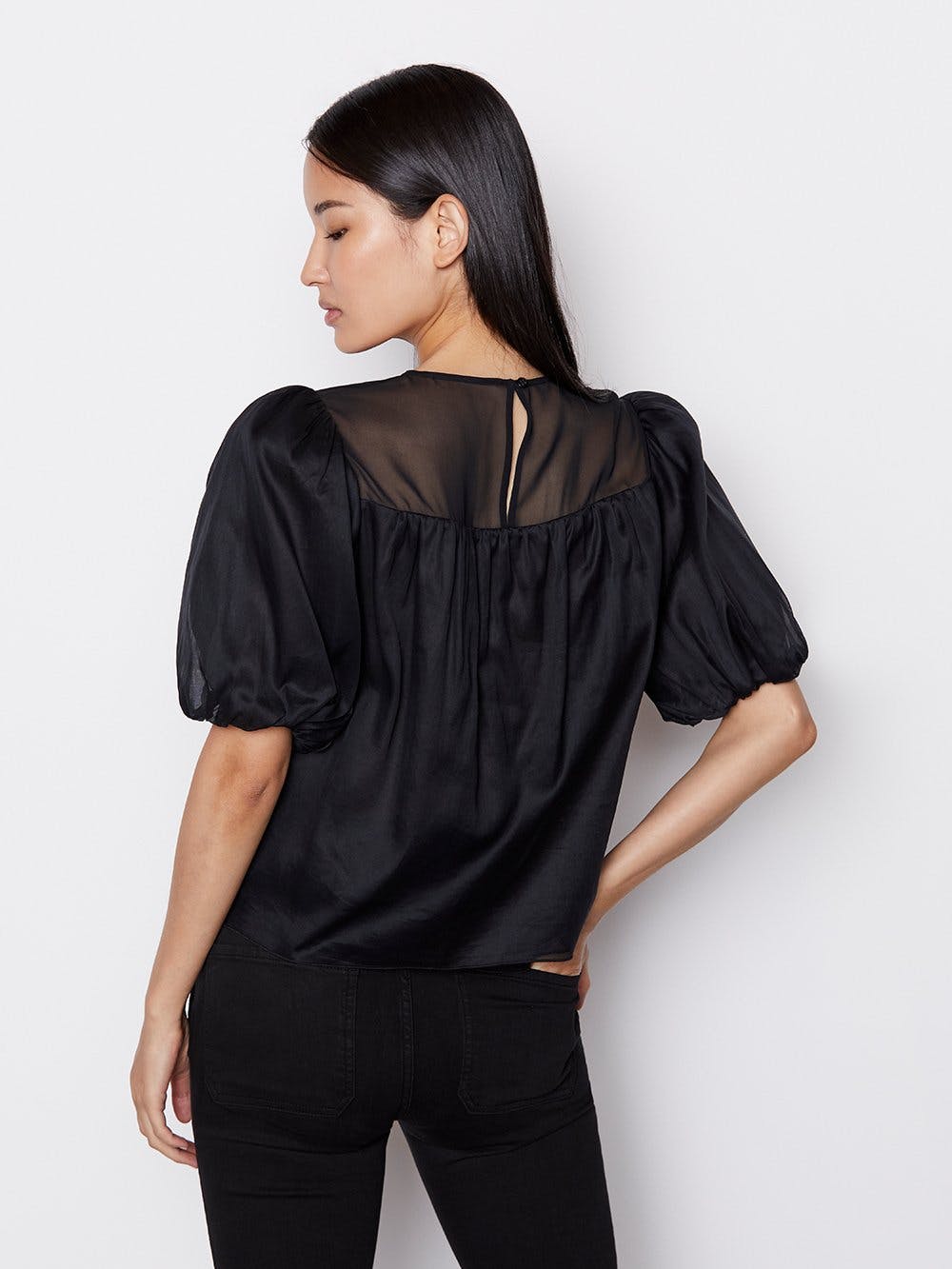 Noir Sheer Inset Top