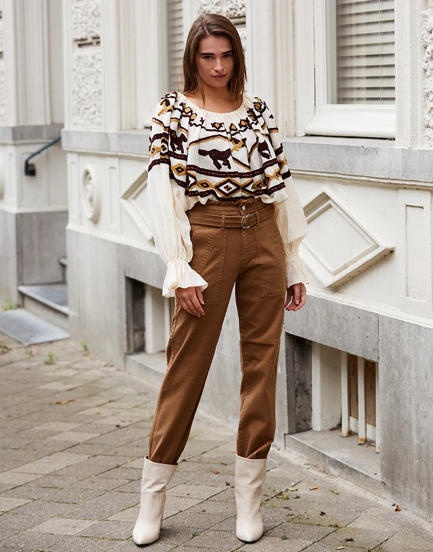 Hyppolite Blouse - Natural Combo