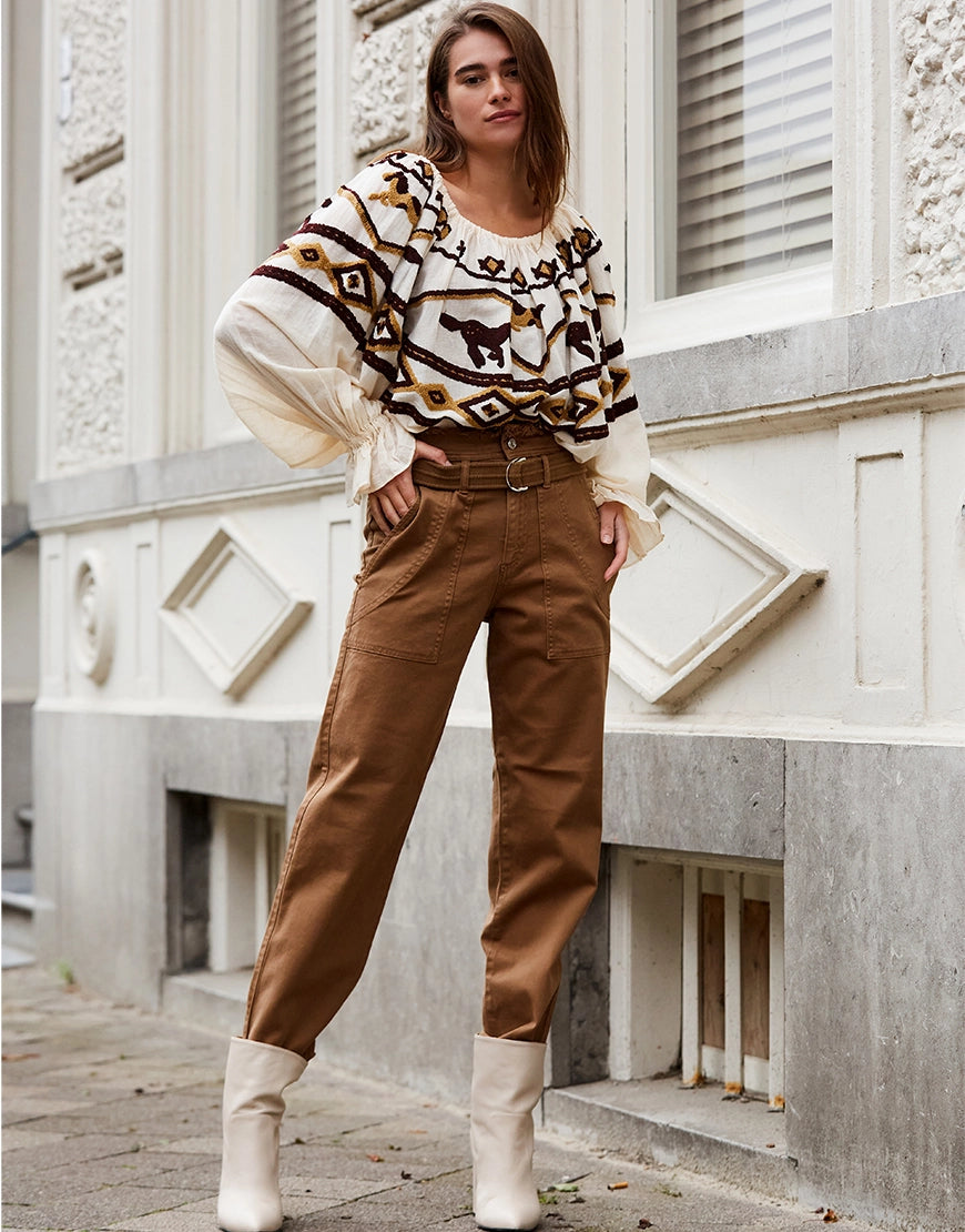 Hyppolite Blouse - Natural Combo