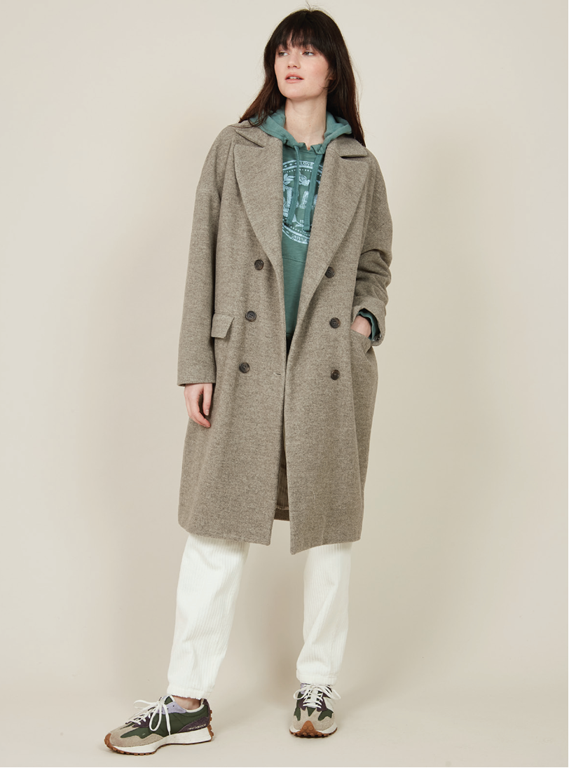 Valois Coat Taupe mix Grey