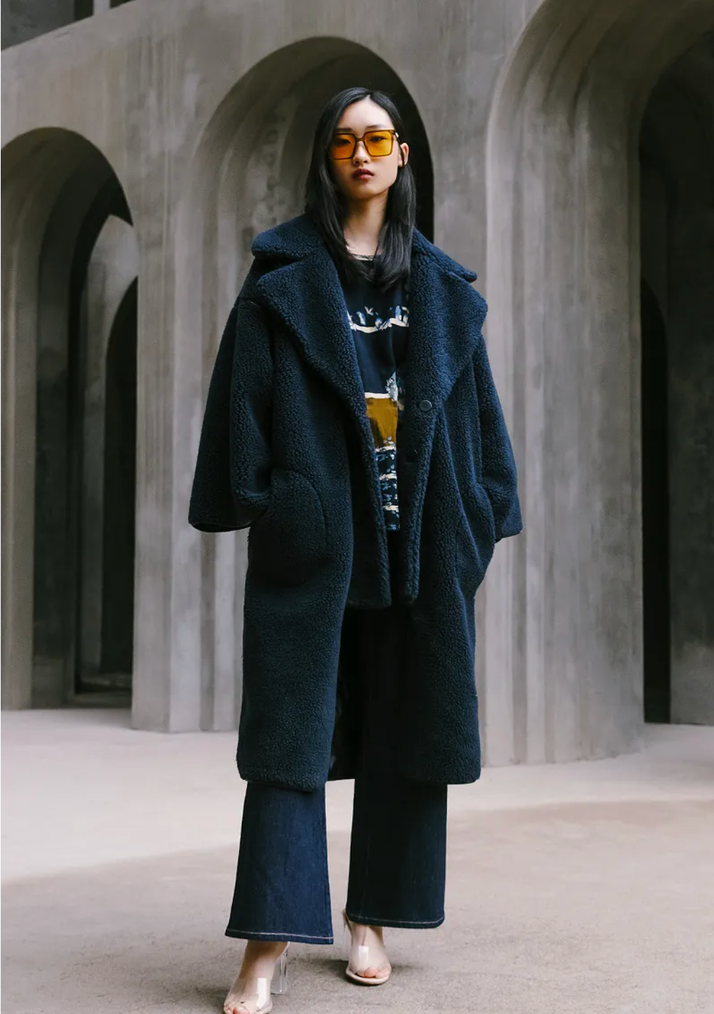 Mulan Reversible Coat - Black Combo