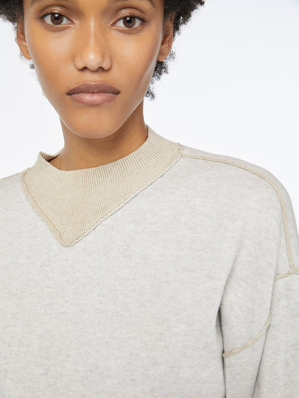 Two Tone Jacquard Crew