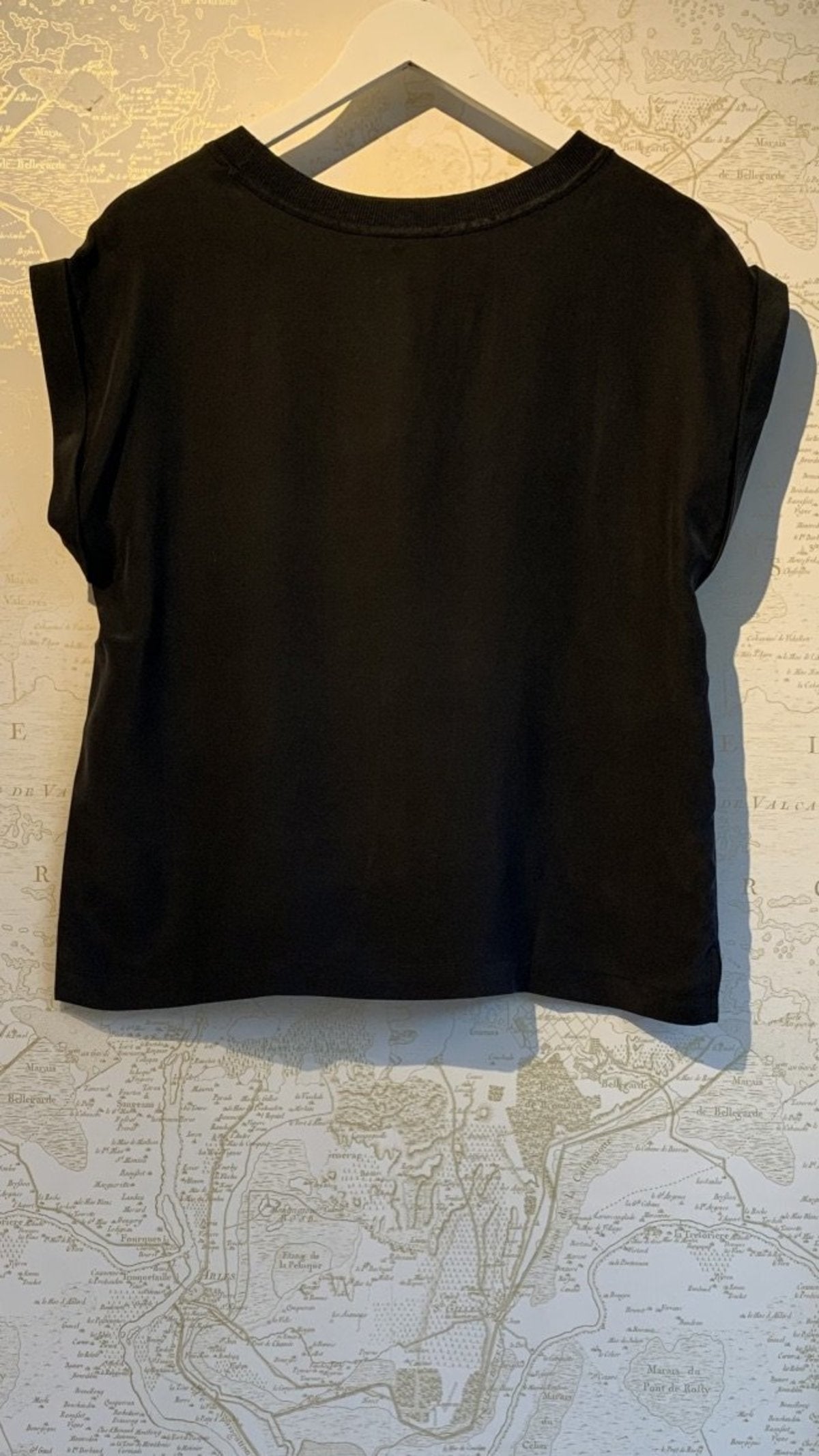 Washable Silk Oversized Tee Noir