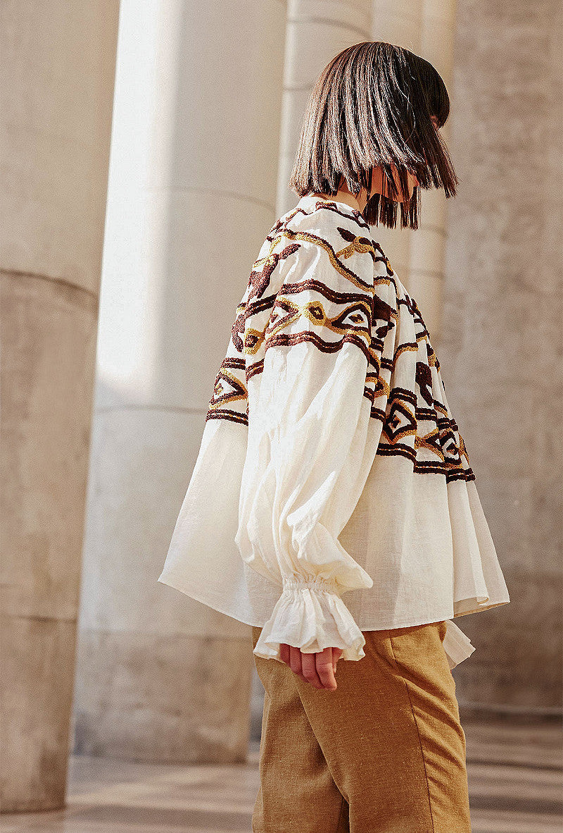 Hyppolite Blouse - Natural Combo