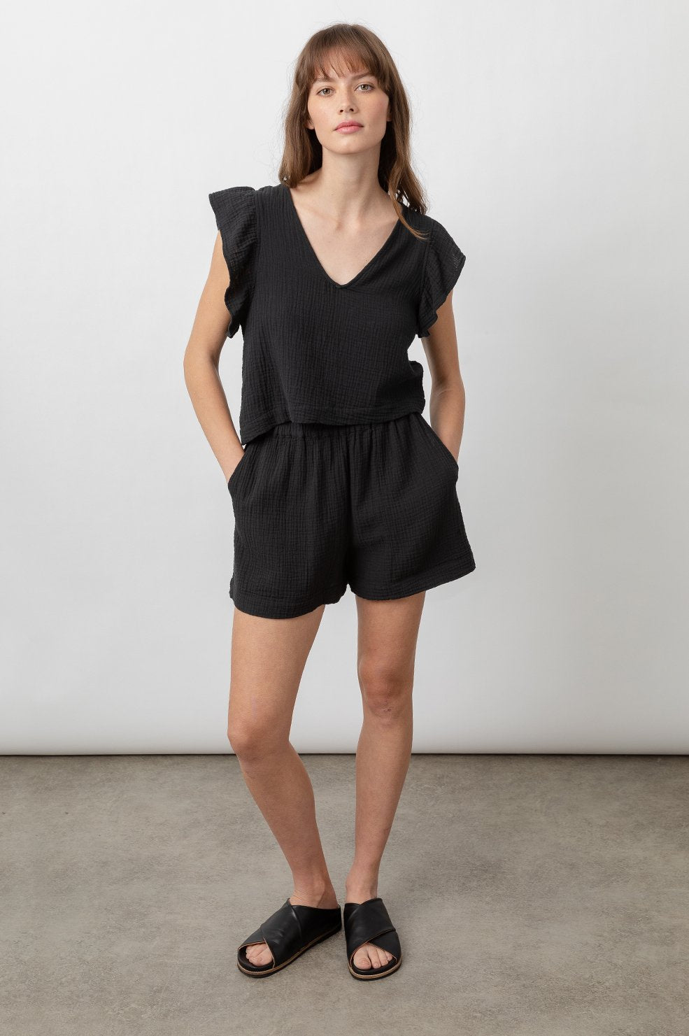 Miley Black Top - size L