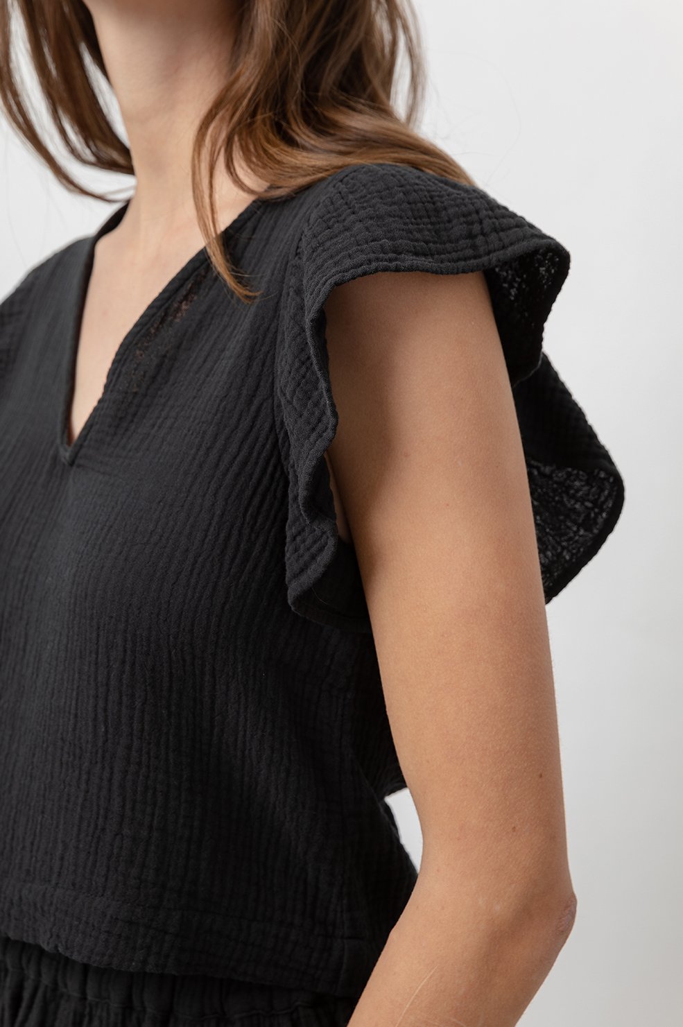 Miley Black Top - size L